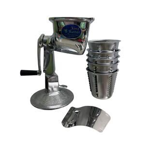 King Kutter VTG Manual Vegetable Fruit Food Processor Stainless Steel 5 Cones